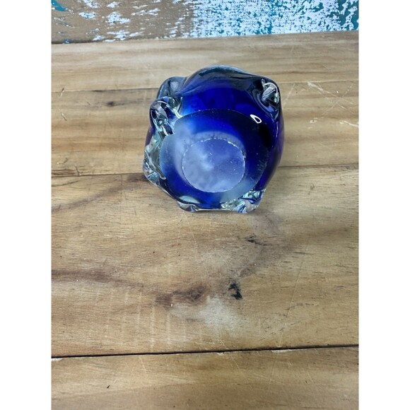 Vtg Art Glass Penguin Paperweight Figurine Sculpture 5” - Picture 4 of 4